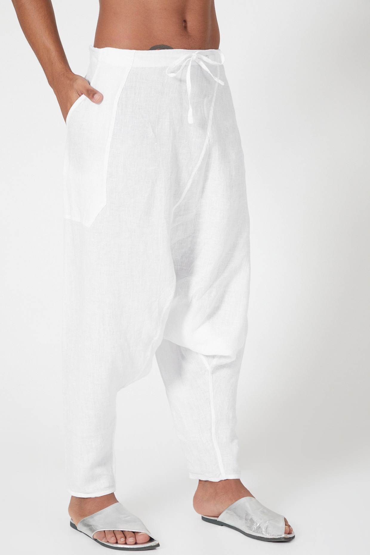 eloria Men's Dhoti Indian Men's Rayon Dhoti Aladdin Style Pants, Color:  White | Free Size - Walmart.com